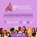 5ª Conferência de Mulheres ocorre no dia 13 de setembro