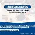 CEAD/UFPI lança edital do Curso de Especialização em Ensino de Empreendedorismo