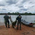 Fiscalização apreende cerca de dois mil metros de rede de pesca ilegal durante a piracema no Piauí