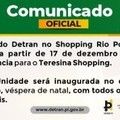 Detran-PI inicia atendimento dia 23 em novo Espaço do Teresina Shopping