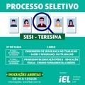 *SESI Piauí abre processo seletivo para vagas e cadastro de reserva em Teresina e Parnaíba*