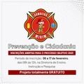 Corpo de Bombeiros anuncia inscrições para programa Bombeiro Mirim